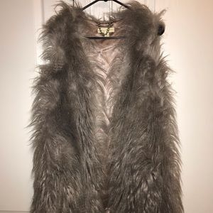 Knee length Faux Fur Vest